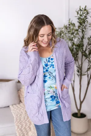 IN PRODUCTION Open Knit Cardigan - Lavender