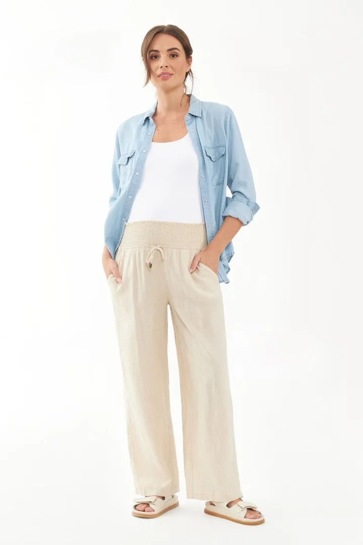Indi Wide Leg Linen Pant