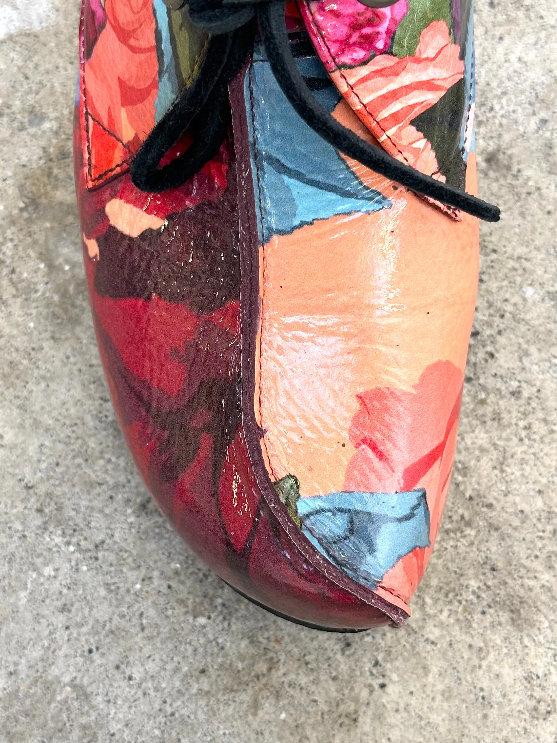 John Fluevog Floral Print Platforms