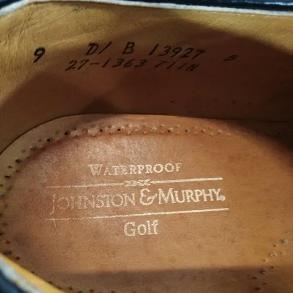 Johnston &amp; Murphy Vintage‎ Men's Golf Saddle Shoes in Mahogany and Black Size 9D
