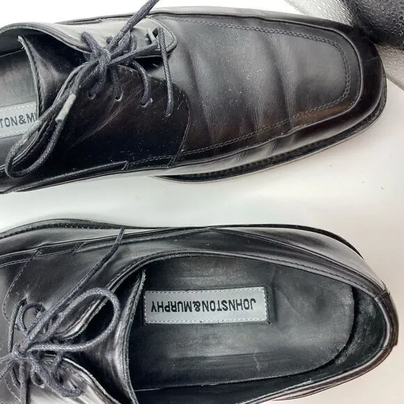 Johnston and Murphy Black lace Oxford