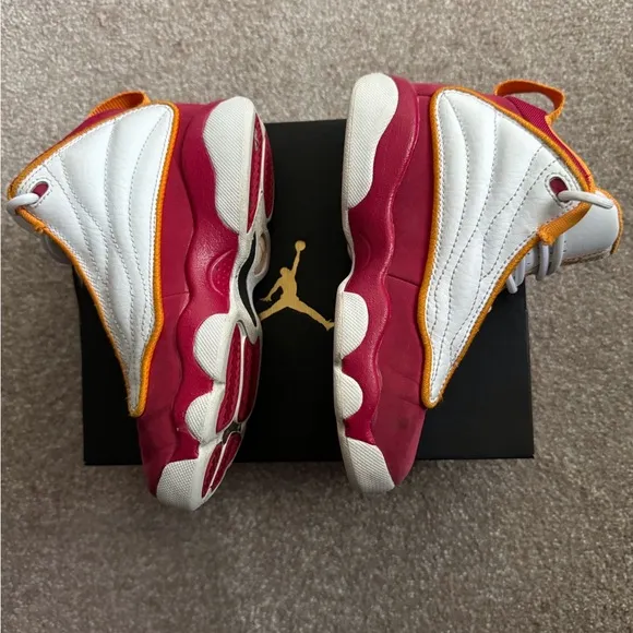 Jordan Kids' Red and Orange Sneakers