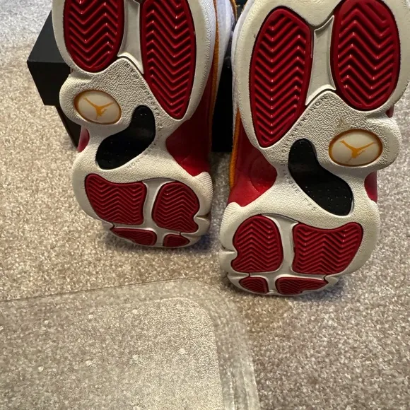 Jordan Kids' Red and Orange Sneakers