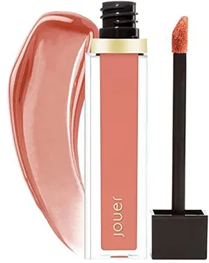 Jouer Sheer Pigment Lip Gloss, Oxford St Sheer Warm Peachy Nude, Vanilla Macaron