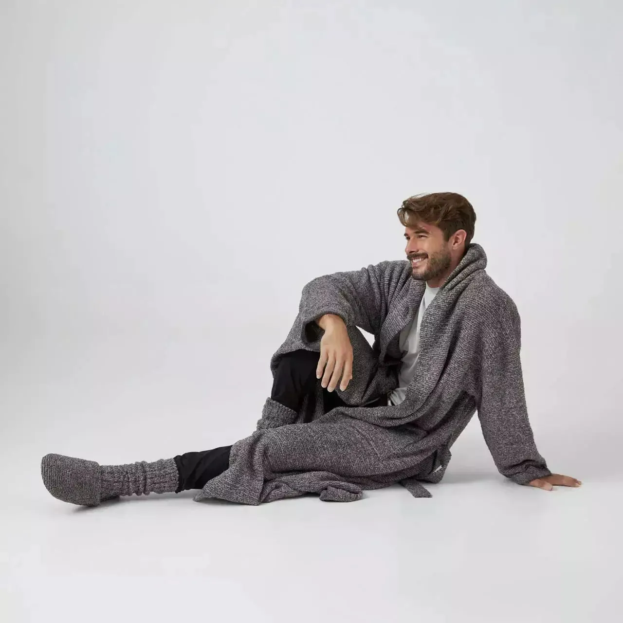 Kashwere Lounge Ultra Plush Socks Heathered Available Oyster / Bone, Blush / White & Silver Fox / Pewter