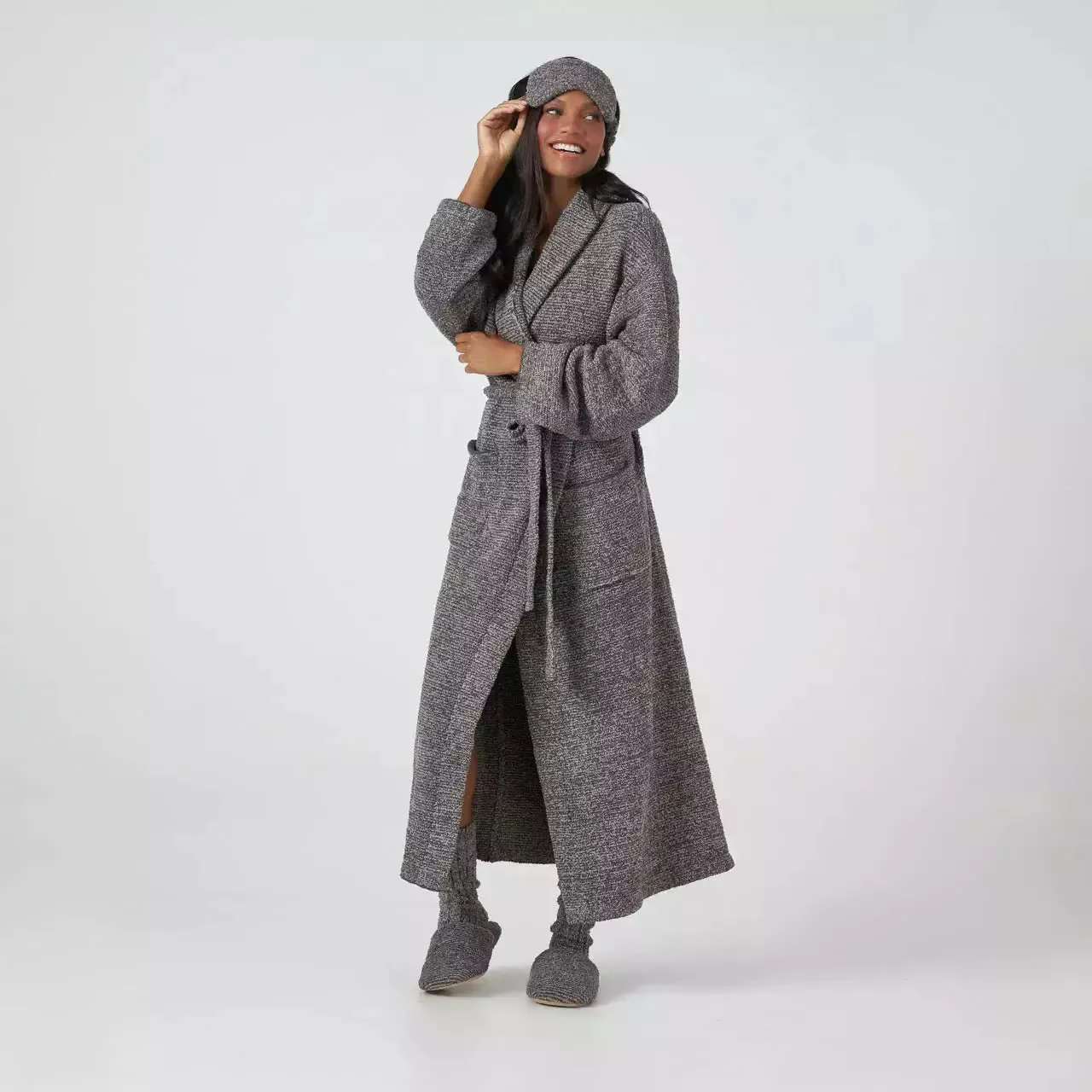 Kashwere Lounge Ultra Plush Socks Heathered Available Oyster / Bone, Blush / White & Silver Fox / Pewter