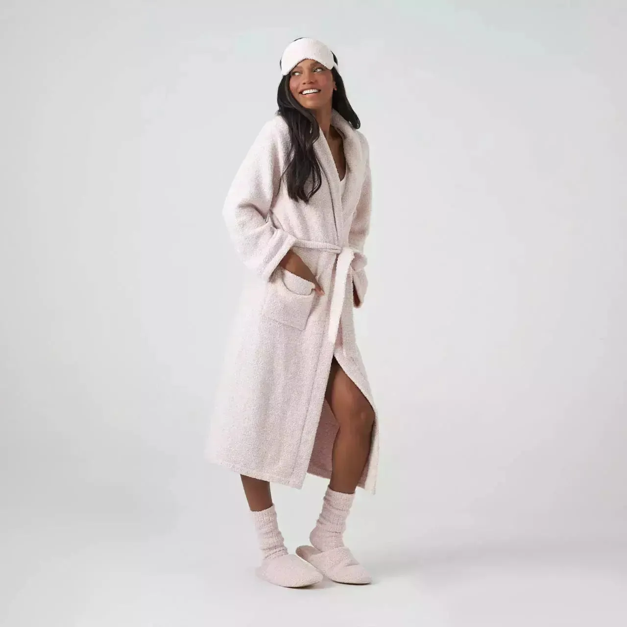 Kashwere Lounge Ultra Plush Socks Heathered Available Oyster / Bone, Blush / White & Silver Fox / Pewter