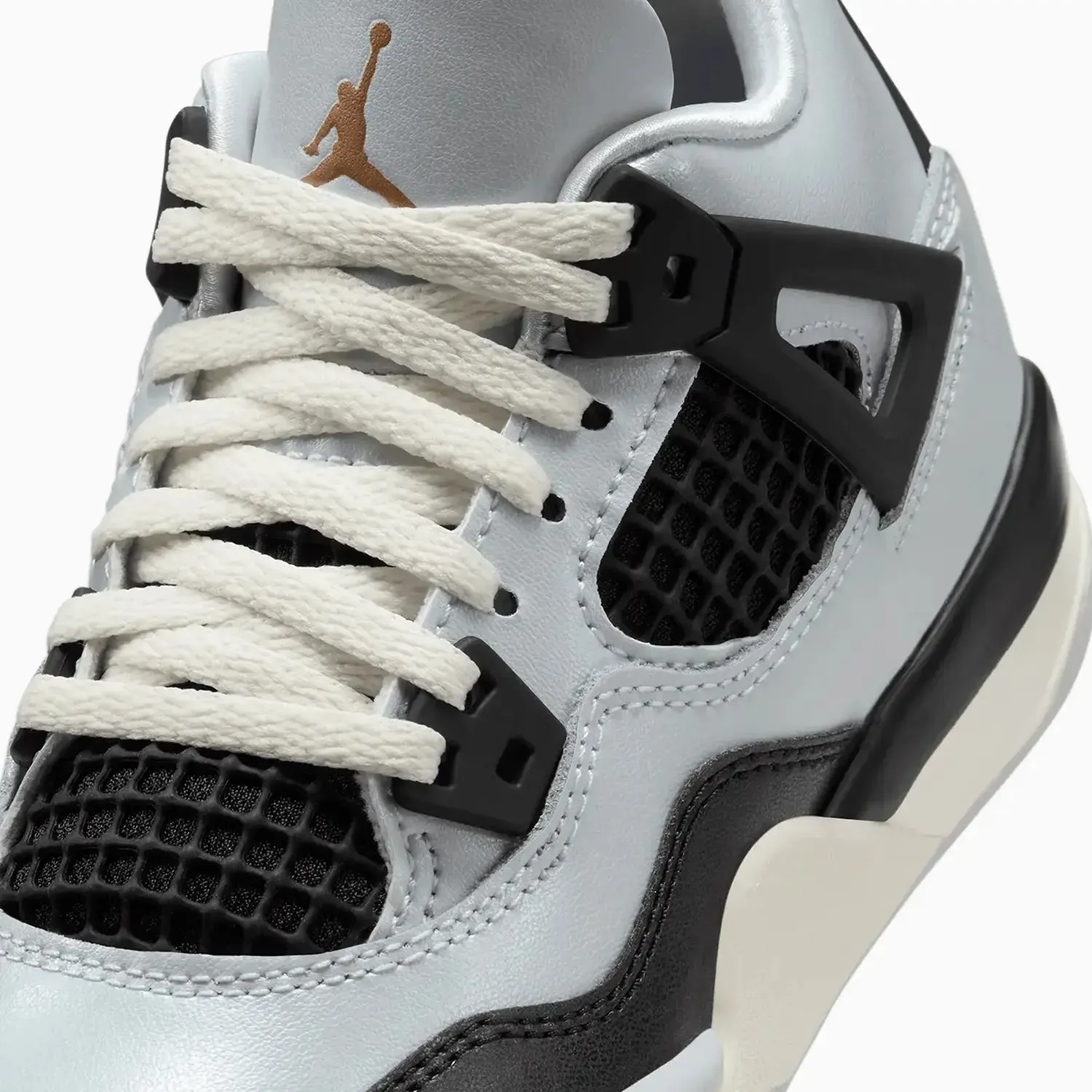Kid's Air Jordan 4 Retro "Platinum Gold" Pre School