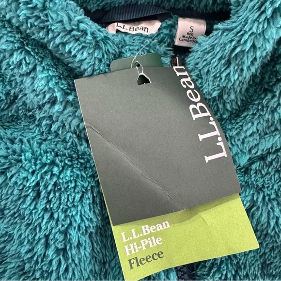 L. L. Bean Women’s Hi-Pile Fleece Vest Blue Green Sz SMALL NEW WITH TAG