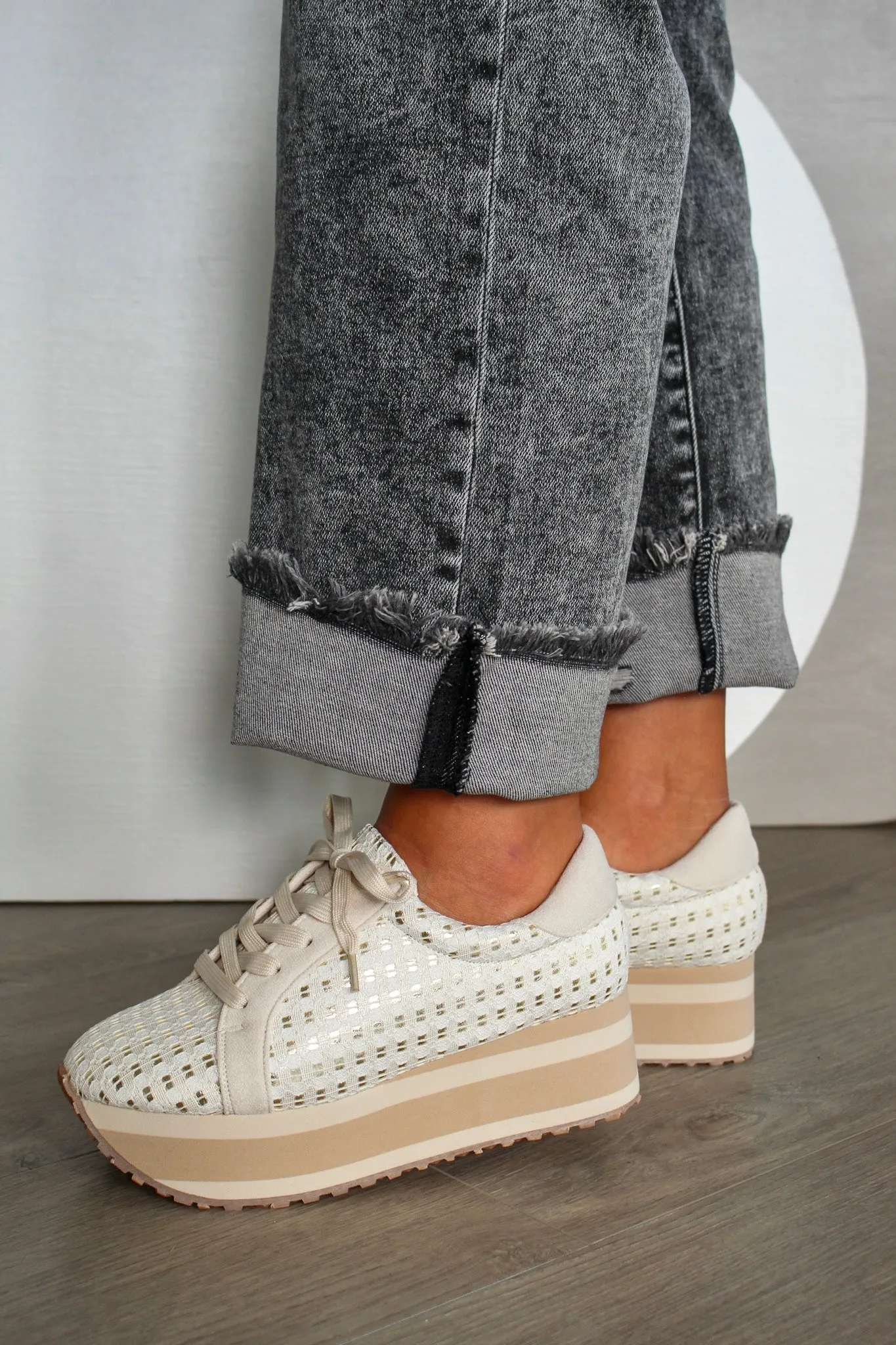 Lace It Up Platform Sneaker • Cream