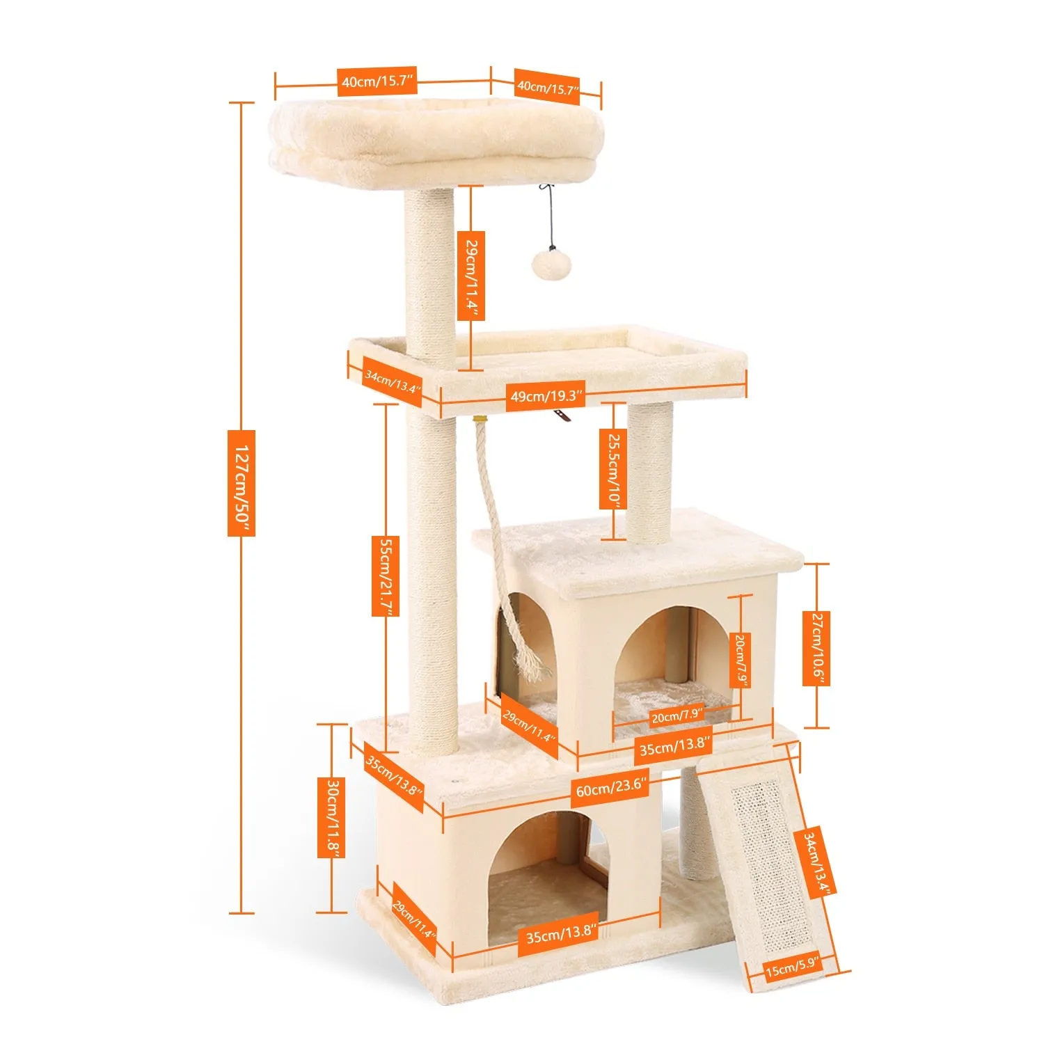 Large 63 inches Sturdy Cat Tree