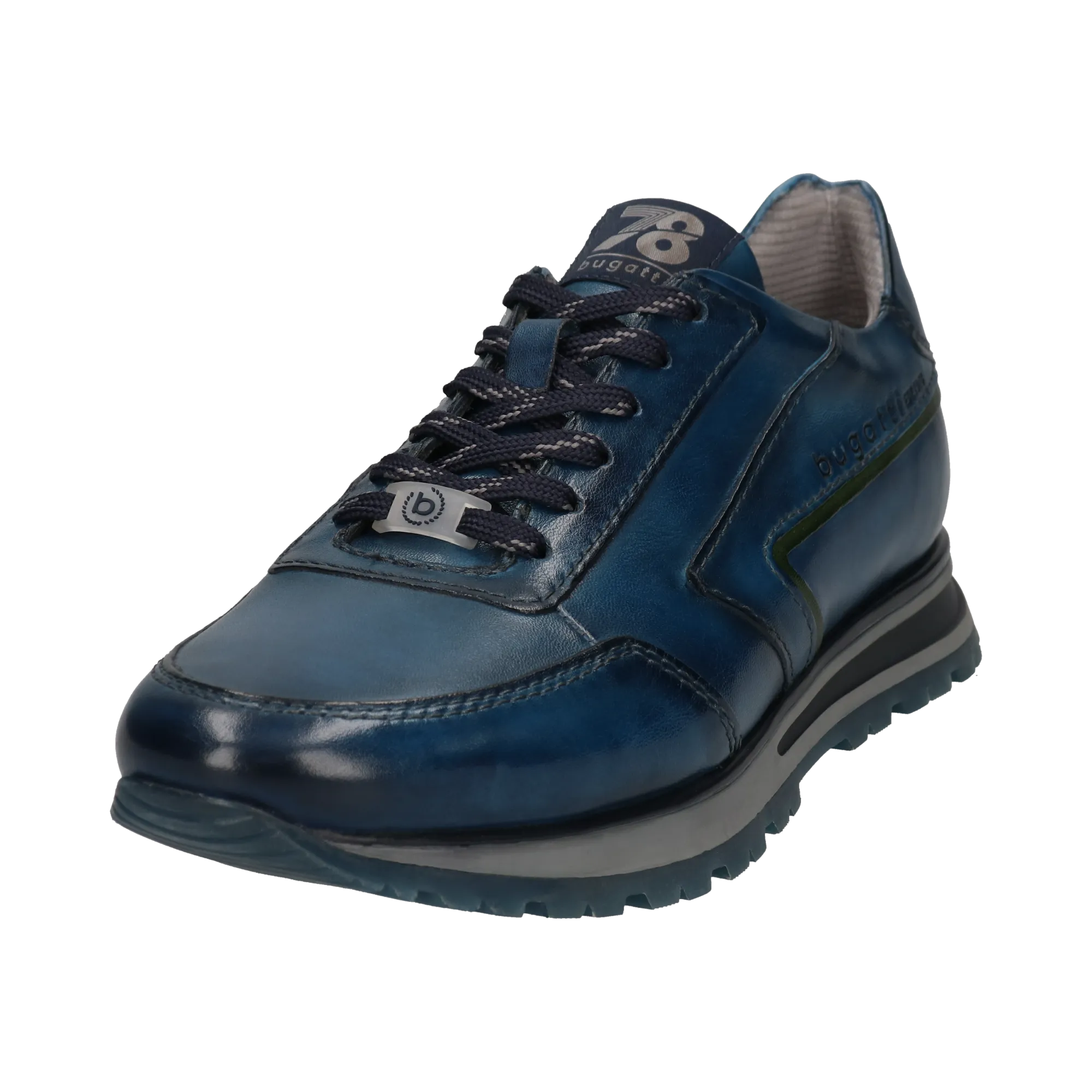 Leder Sneaker blau