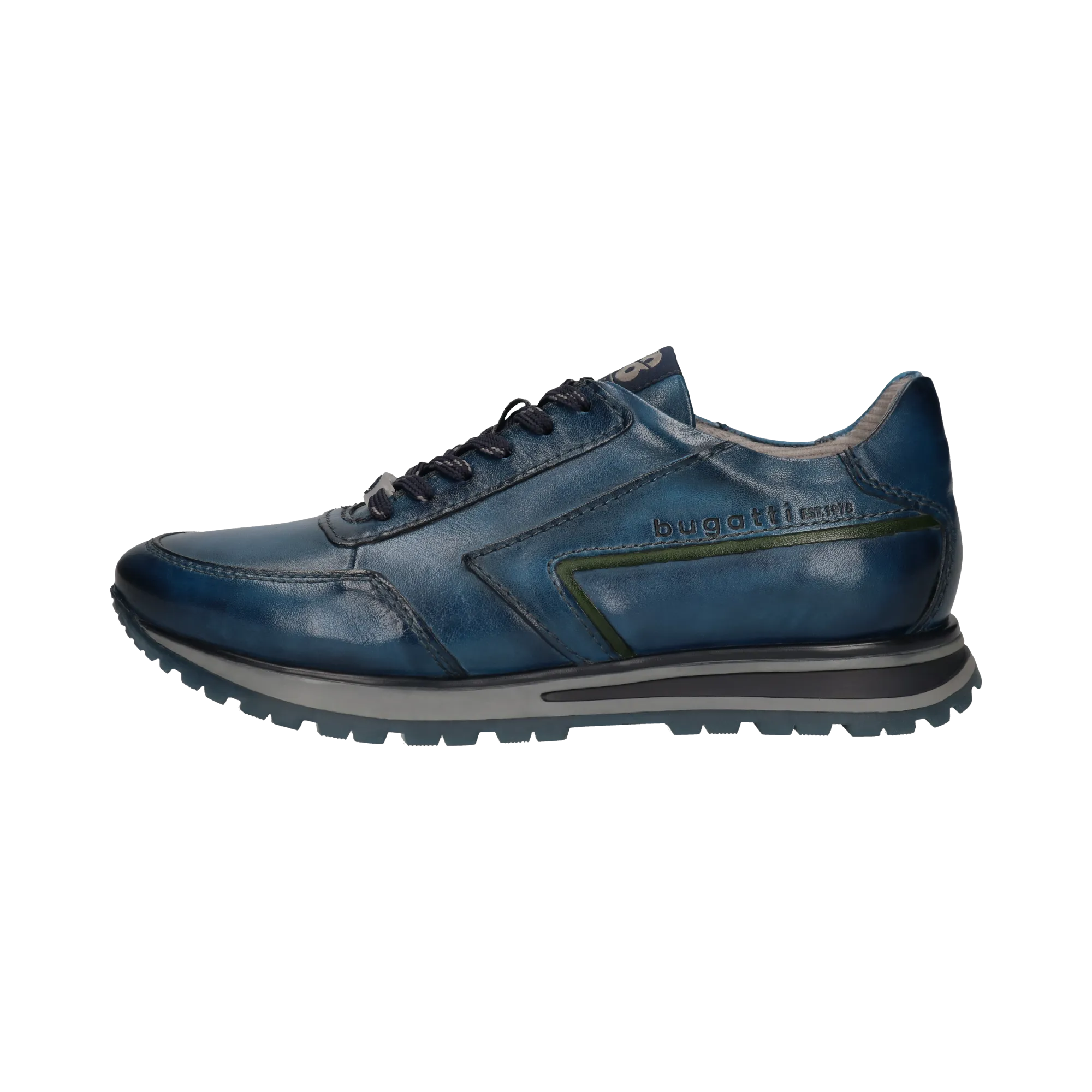 Leder Sneaker blau