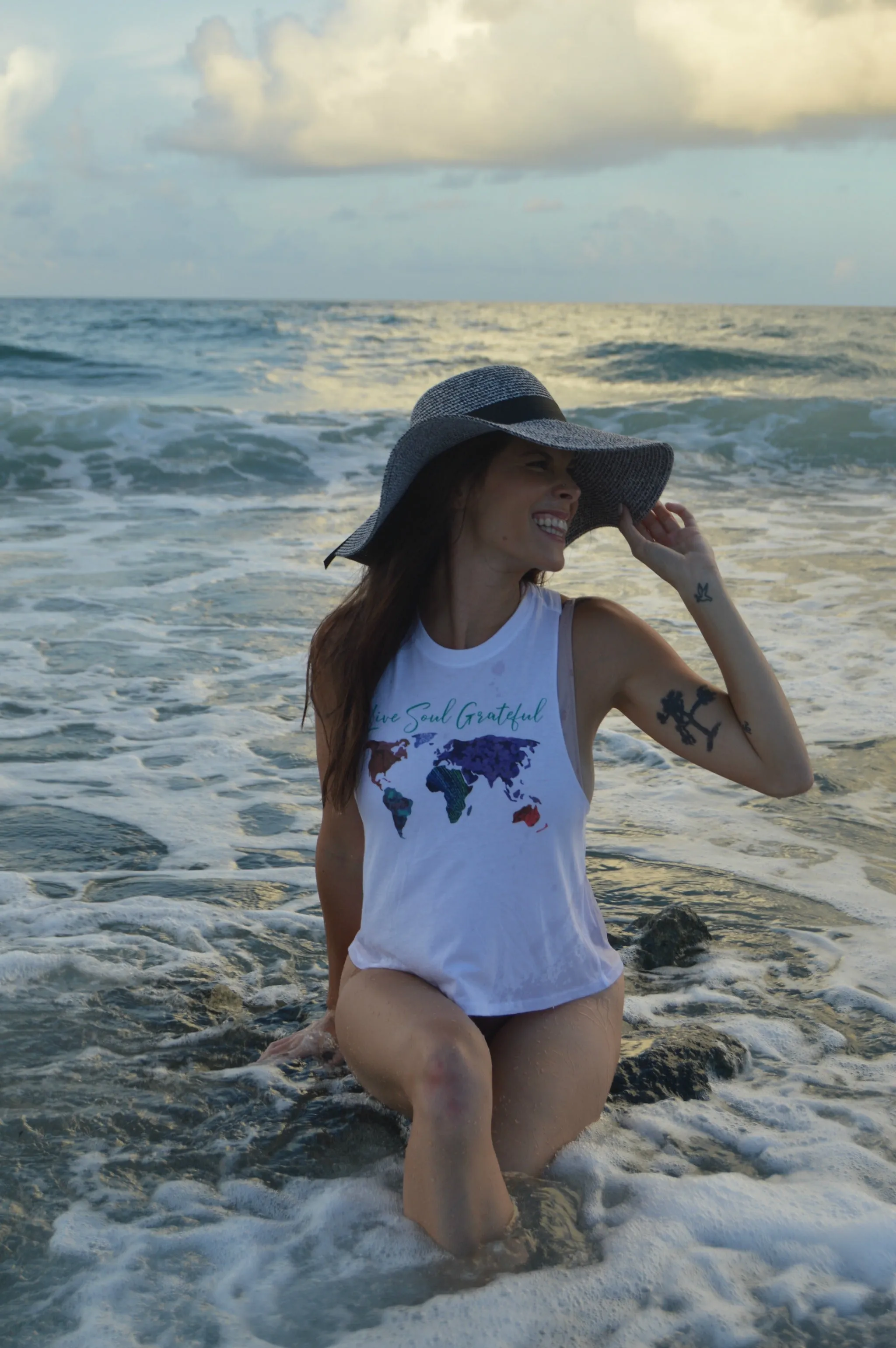 Live Soul Grateful Crop Racerback