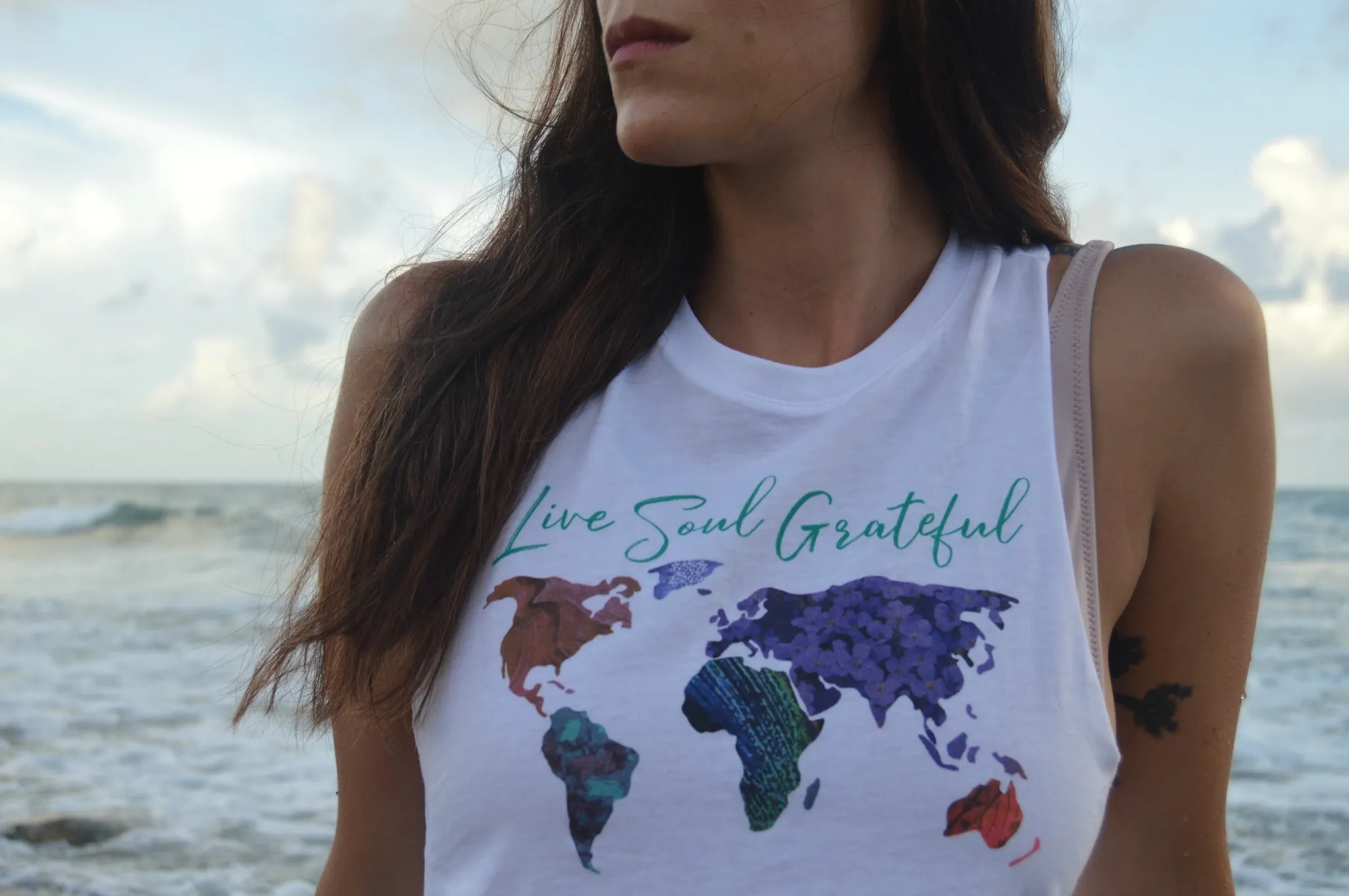 Live Soul Grateful Crop Racerback