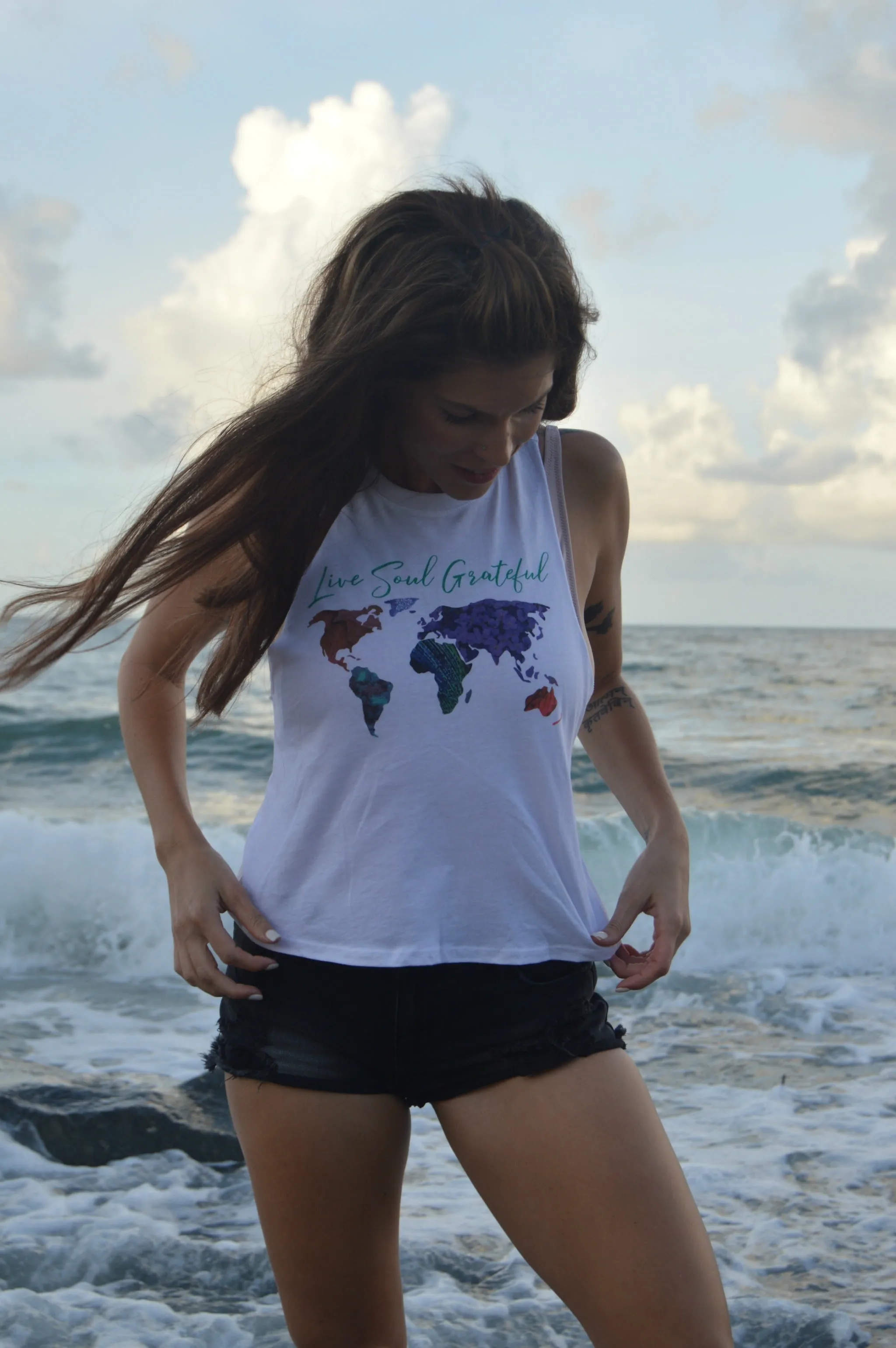 Live Soul Grateful Crop Racerback