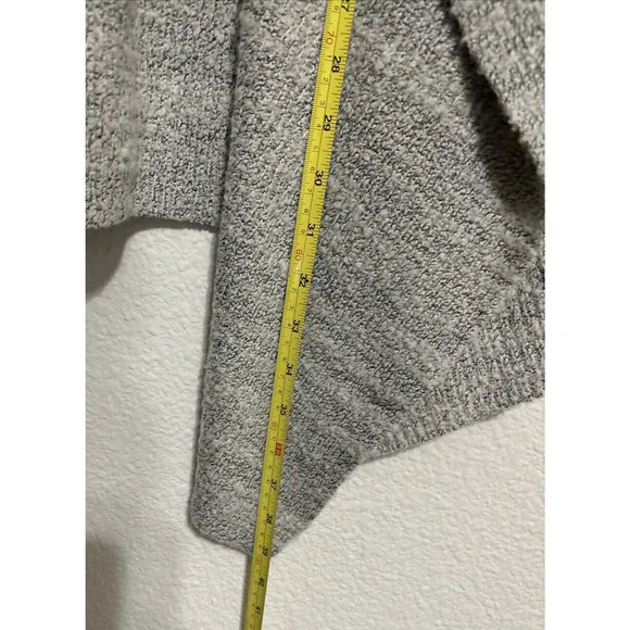 Lou &amp; Grey Sweater Open Wrap Duster Cape Wool Blend Soft Gray Size Medium (c)