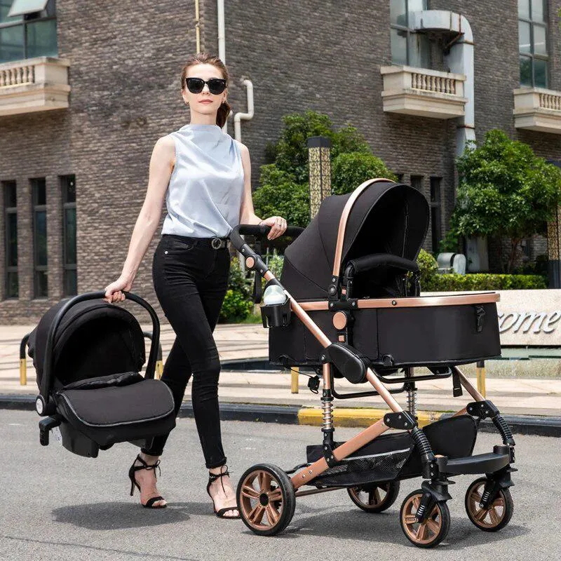 Luxury 3-in-1 Baby Stroller & Car Seat