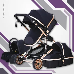 Luxury 3-in-1 Baby Stroller & Car Seat