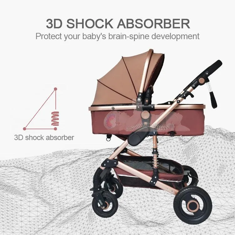 Luxury 3-in-1 Baby Stroller & Car Seat