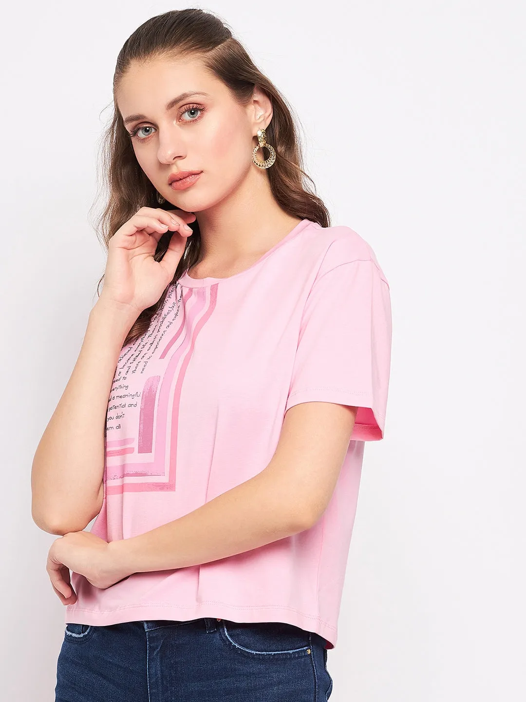 Madame Pink Typography Top