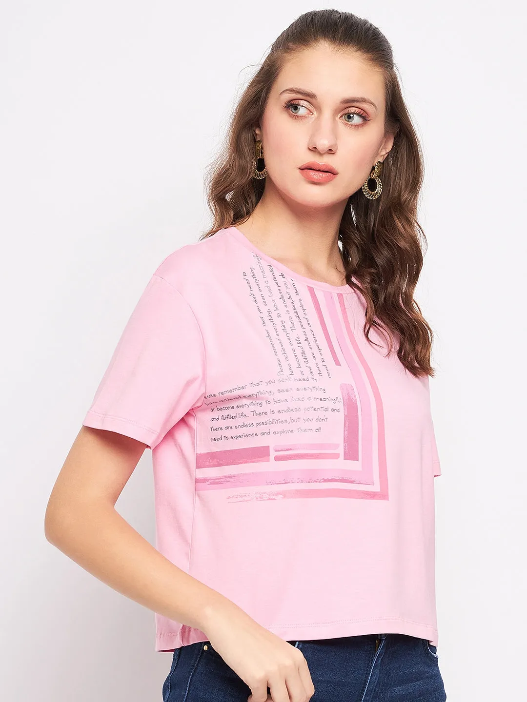 Madame Pink Typography Top