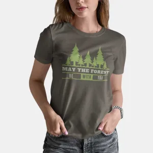 May the Forest Be With You - Adult Unisex Jersey Crew Tee