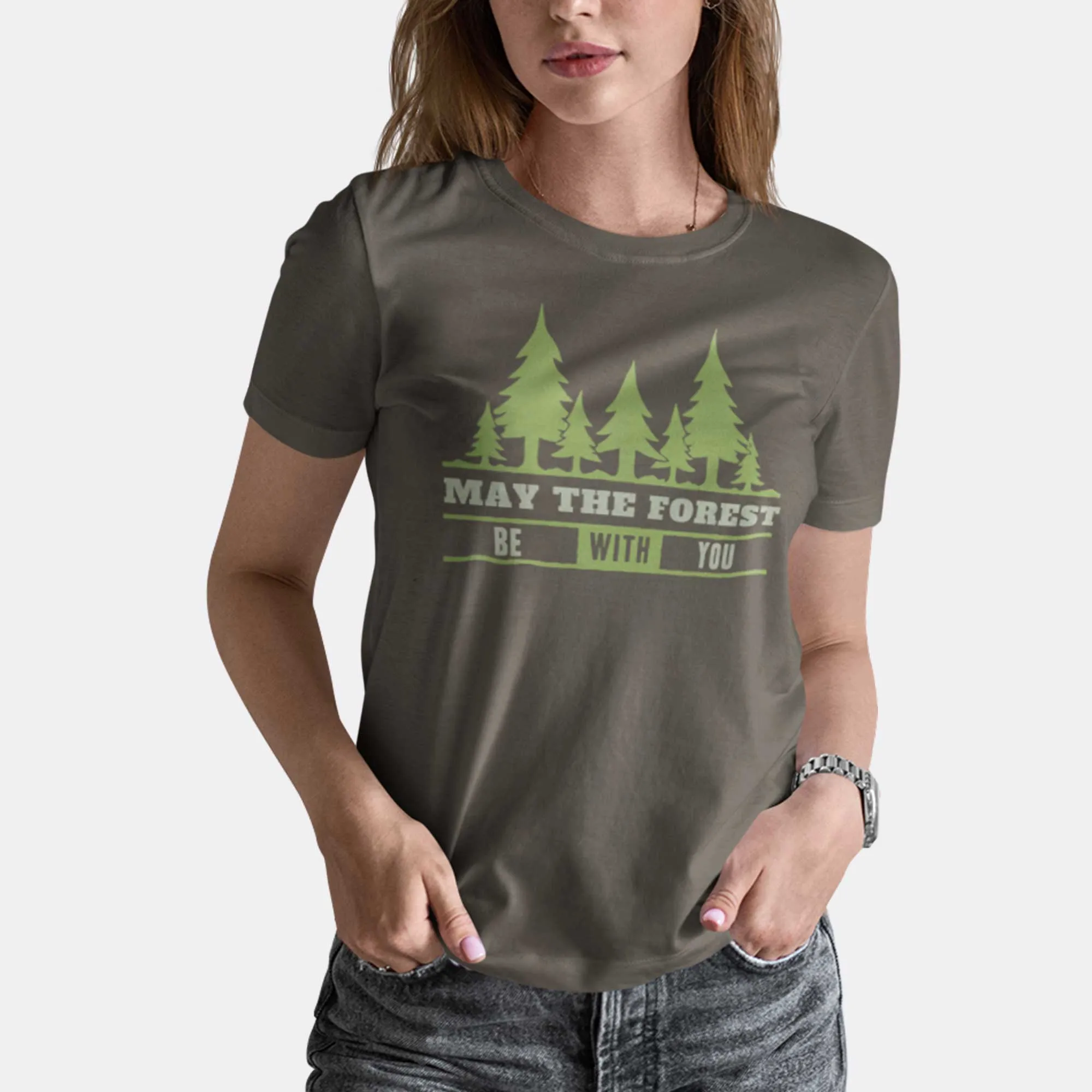 May the Forest Be With You - Adult Unisex Jersey Crew Tee