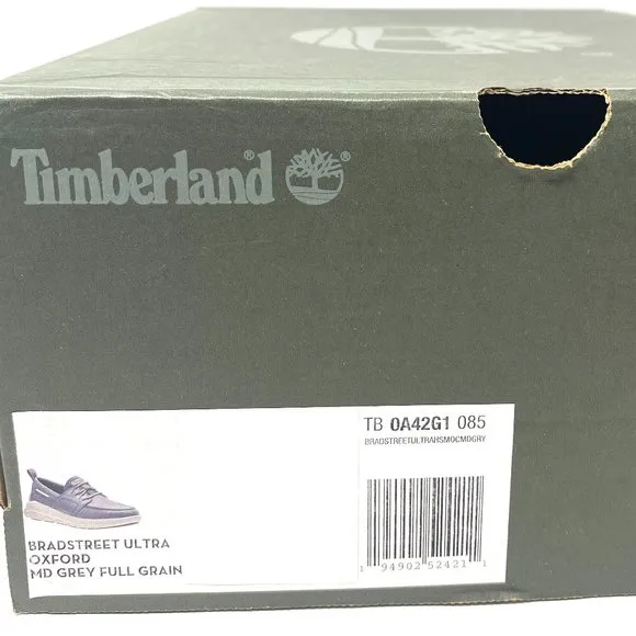 💖MEGA SALE💖Timberland Bradstreet Oxford Full Grain Silver Men TB 0A42G1 085