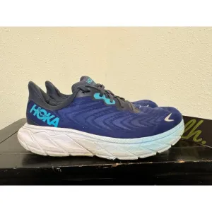 Mens 10.5 Hoka One One Arahi 6 Outer Space Blue White Athletic Running Shoes