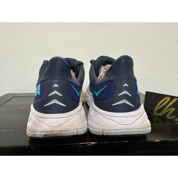 Mens 10.5 Hoka One One Arahi 6 Outer Space Blue White Athletic Running Shoes