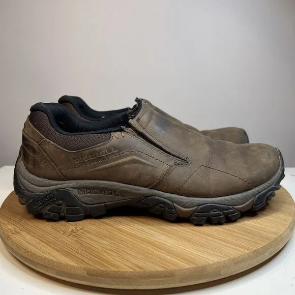 Merrell Moab Adventure MOC Men Size 9.5 Dark Earth Brown Hiking Shoes J91837