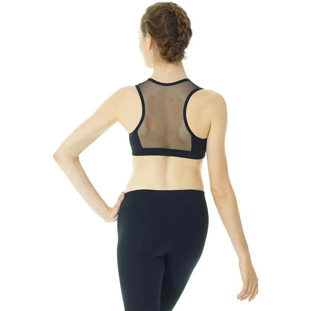 Mondor Black Mesh Back Dance Crop Top - ADULT - Style 3603