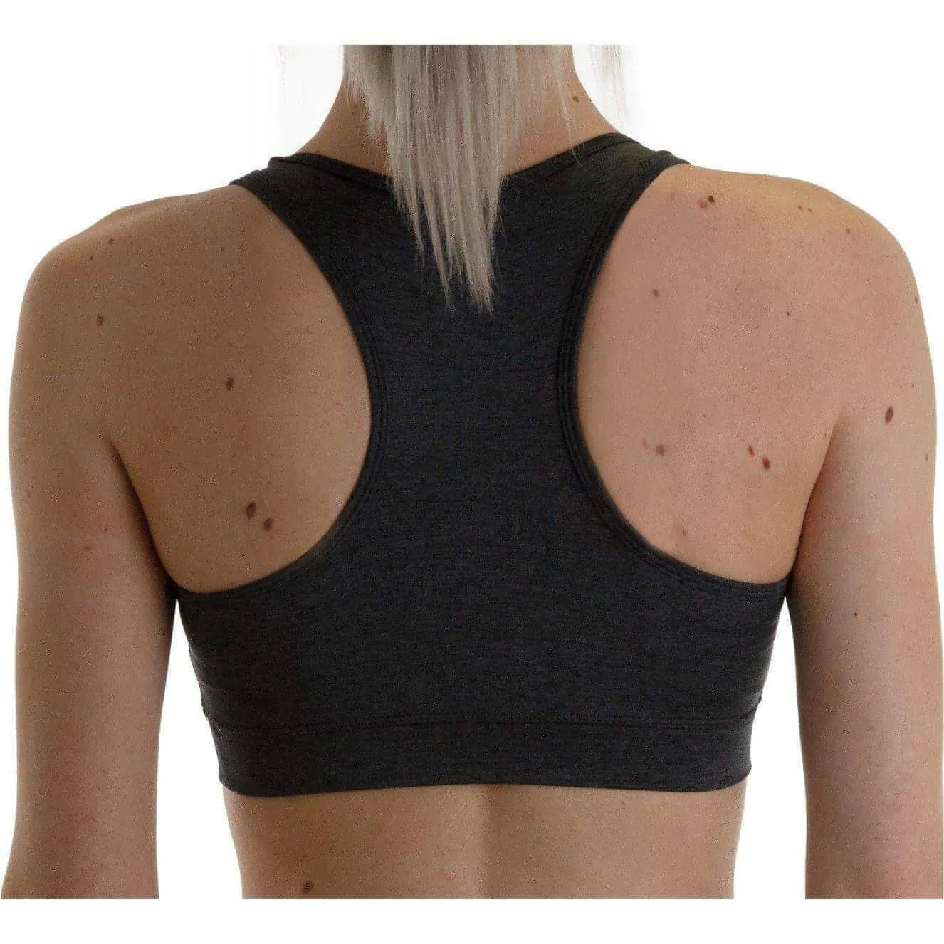 More Mile Train To Run Womens Running Crop Top - Grey