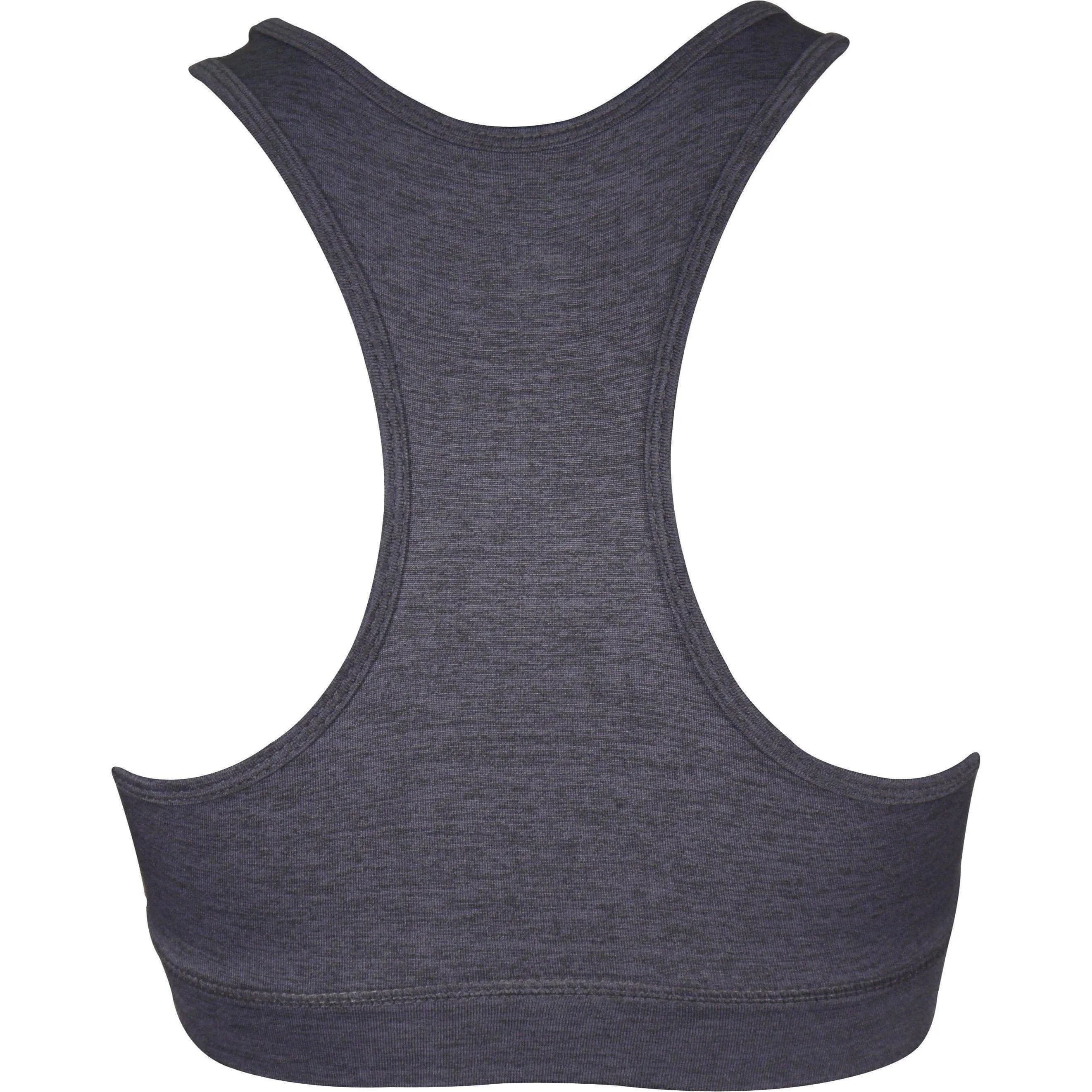 More Mile Train To Run Womens Running Crop Top - Grey