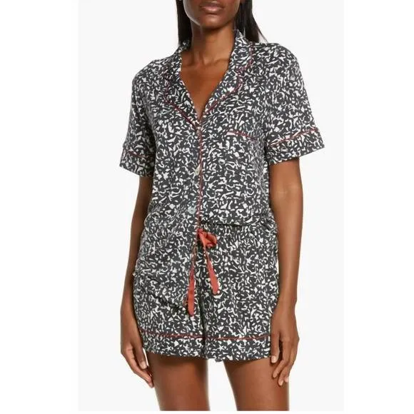 NEW KILO BRAVA short pajamas composition print in black/white