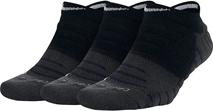 New Nike Dry Cushion No-Show Training Socks (3 Pair) Unisex, Fits Men 6-8, Women 6-10! Retails $36 