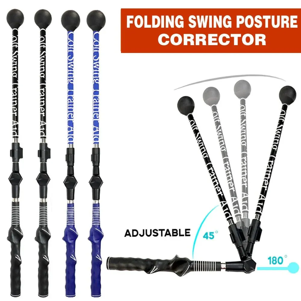 NEW Retails $119, Golf Folding Posture Corrector Swing Club Trainer for Beginners, Improve Golf Swing