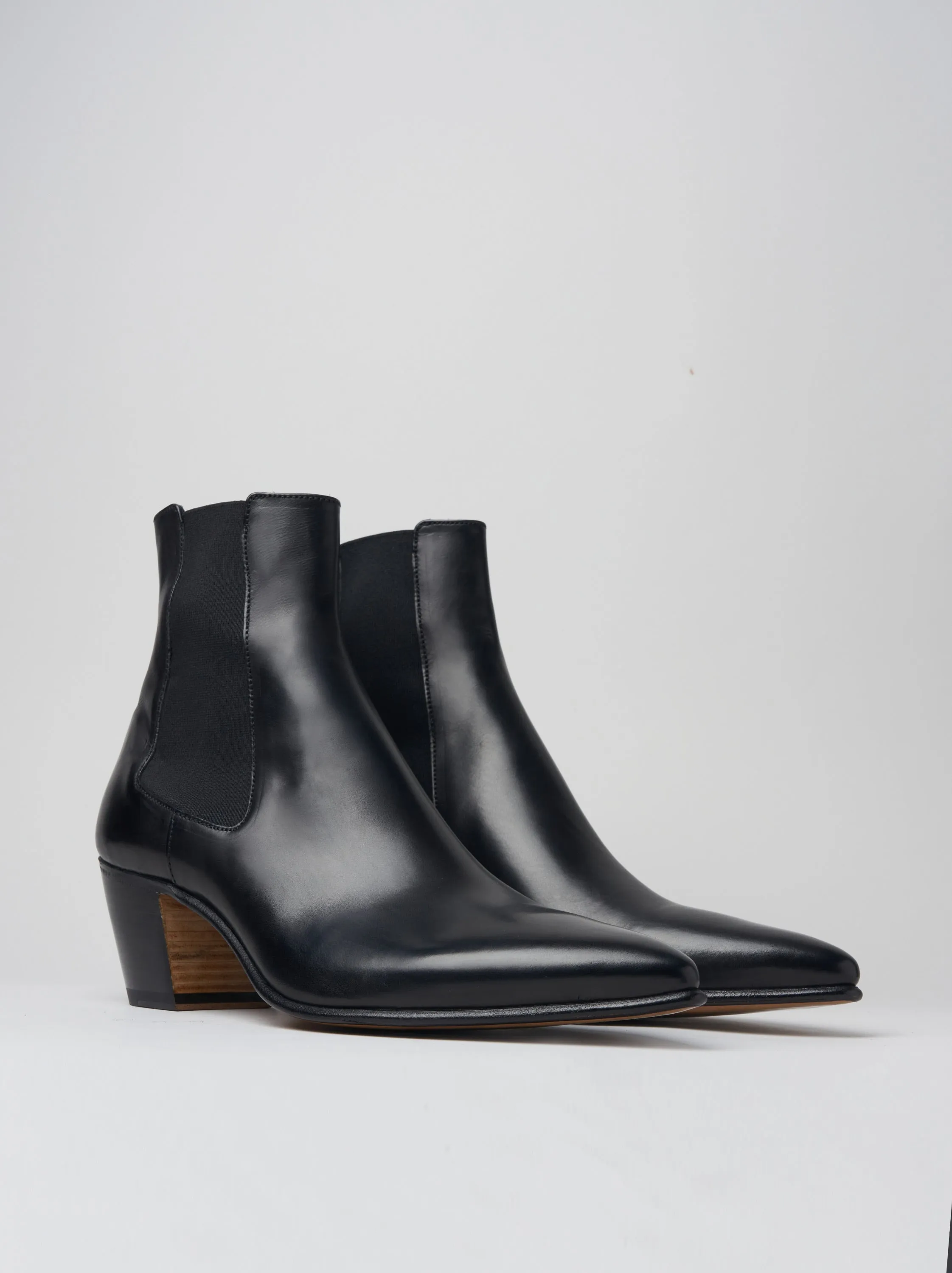 NICO 60MM CHELSEA BOOT IN BLACK CALFSKIN-Woman