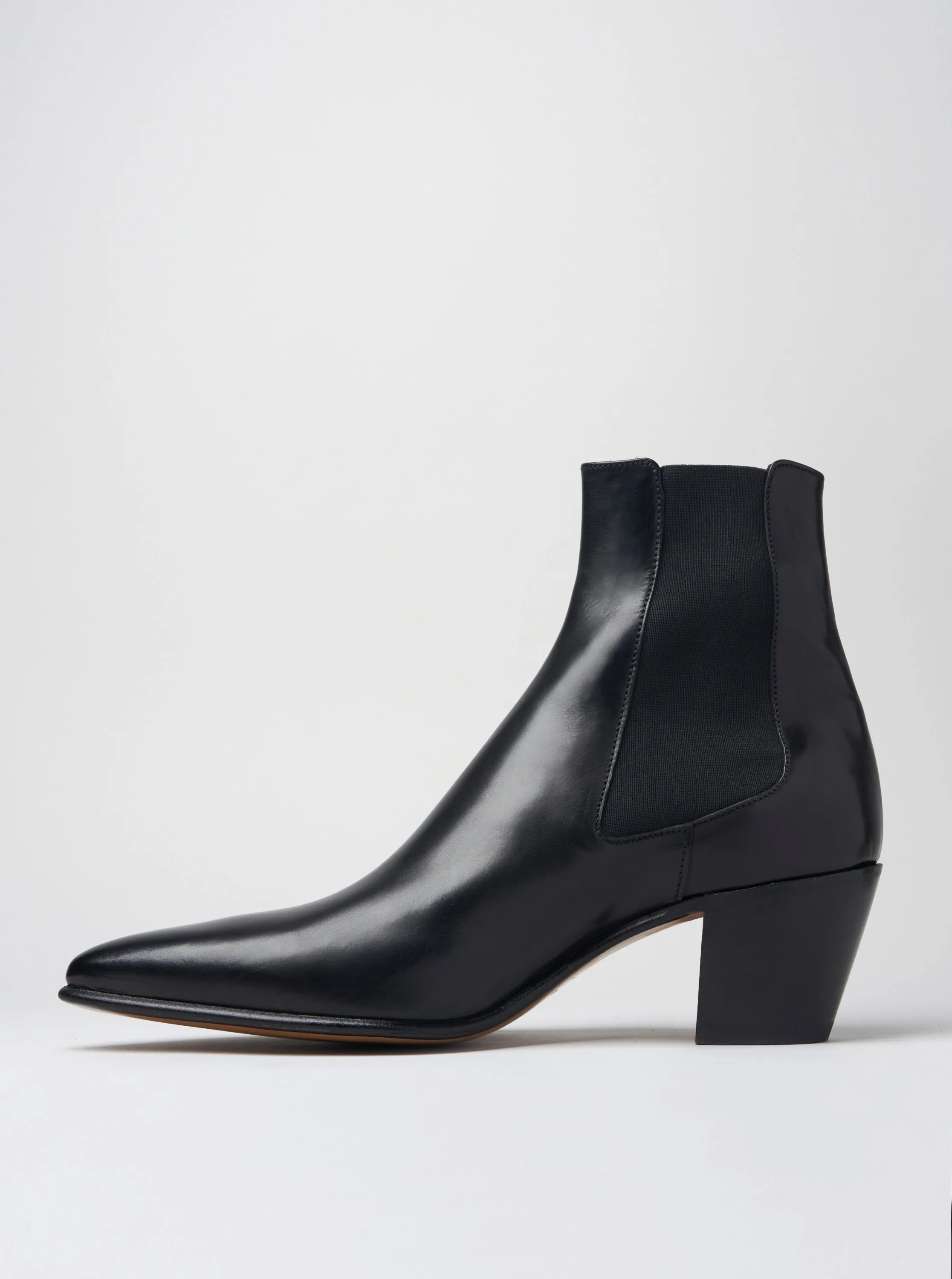 NICO 60MM CHELSEA BOOT IN BLACK CALFSKIN-Woman
