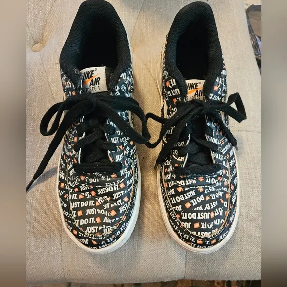 Nike Air Force 1 Black Blokecore Sportswear Athletic Sneakers size 5.5Y