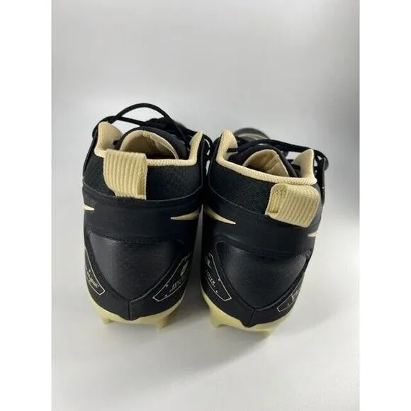 Nike Alpha Menace Pro 3 Black/Gold Football Cleats DM1788-002 Size 18