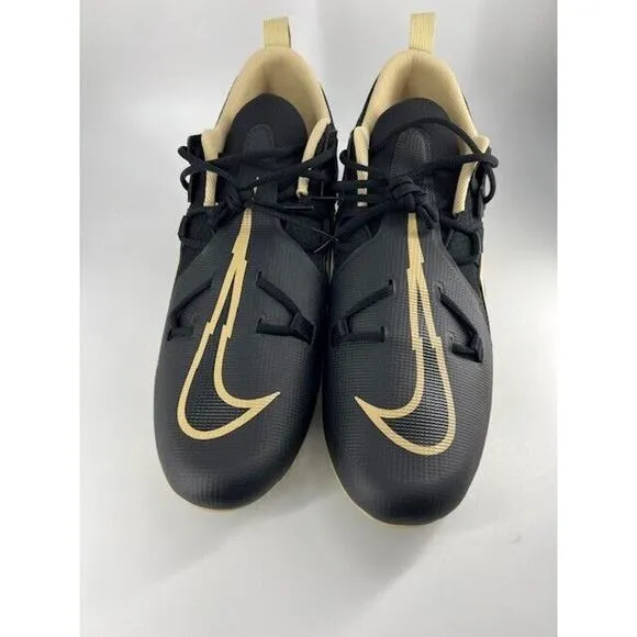 Nike Alpha Menace Pro 3 Black/Gold Football Cleats DM1788-002 Size 18