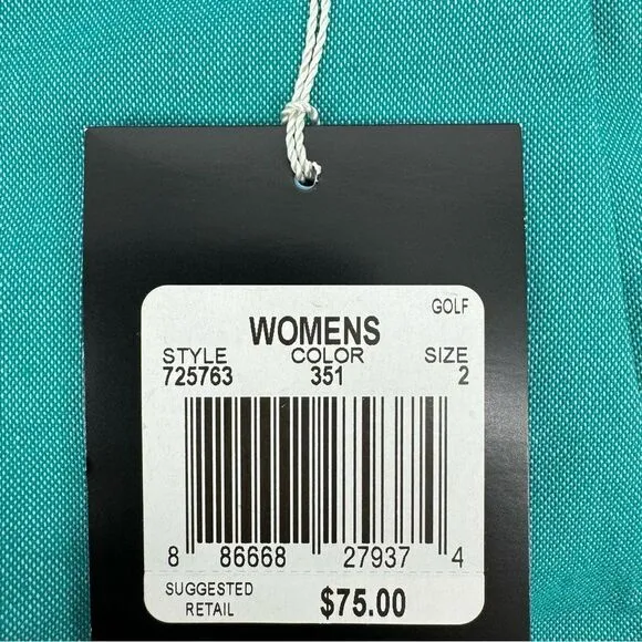 Nike Golf Women's Oxford Shorts Green 725763 351 Sz 2 NWT