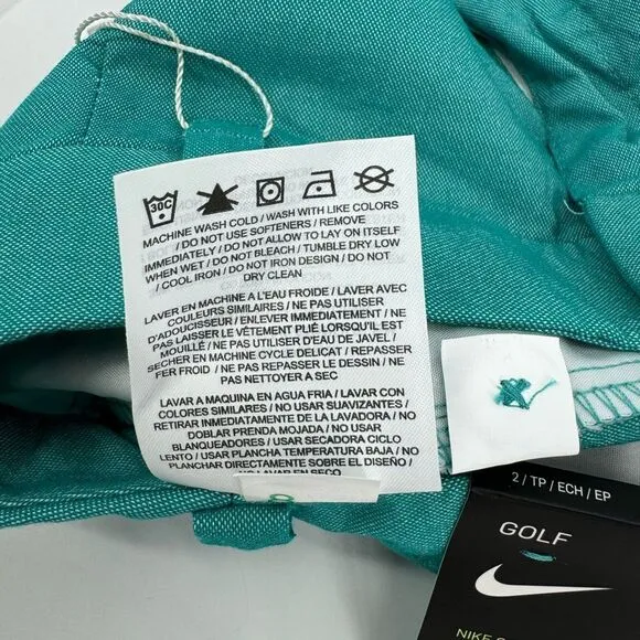 Nike Golf Women's Oxford Shorts Green 725763 351 Sz 2 NWT