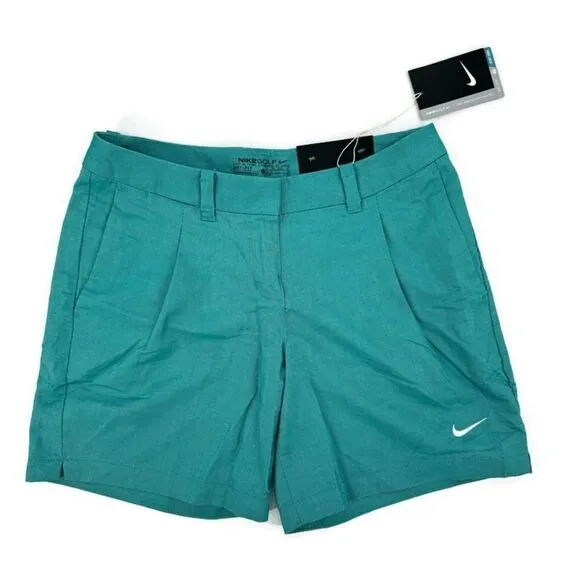 Nike Golf Women's Oxford Shorts Green 725763 351 Sz 2 NWT