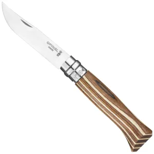 No.08 Laminated Birch Folding Knife - Brown