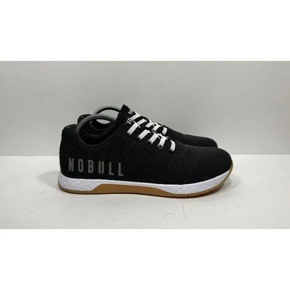 NoBull SuperFabric Trainer Lace Up Black Gum Athletic Sneakers Mens Size 8.5