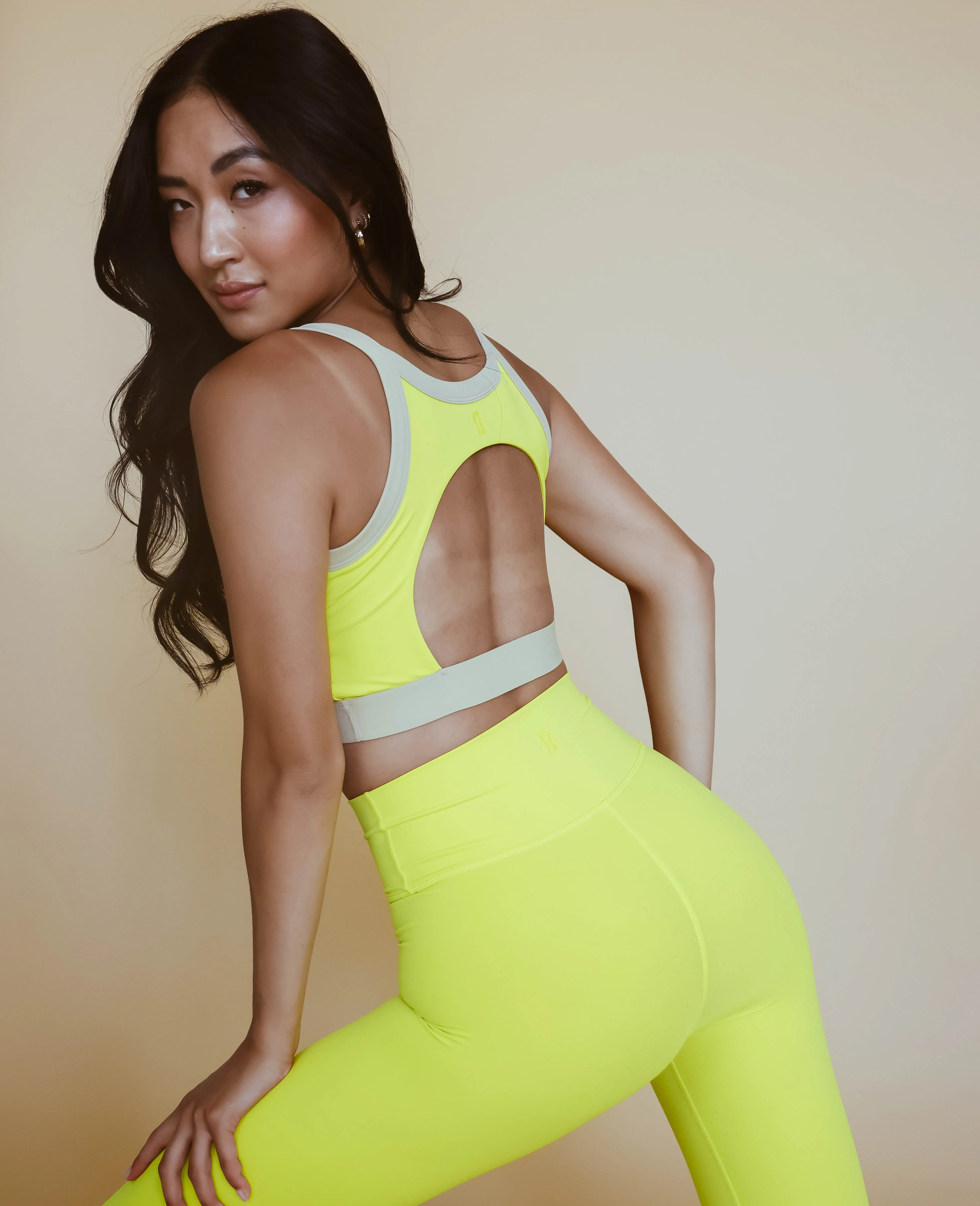 Open Back Bra - Neon