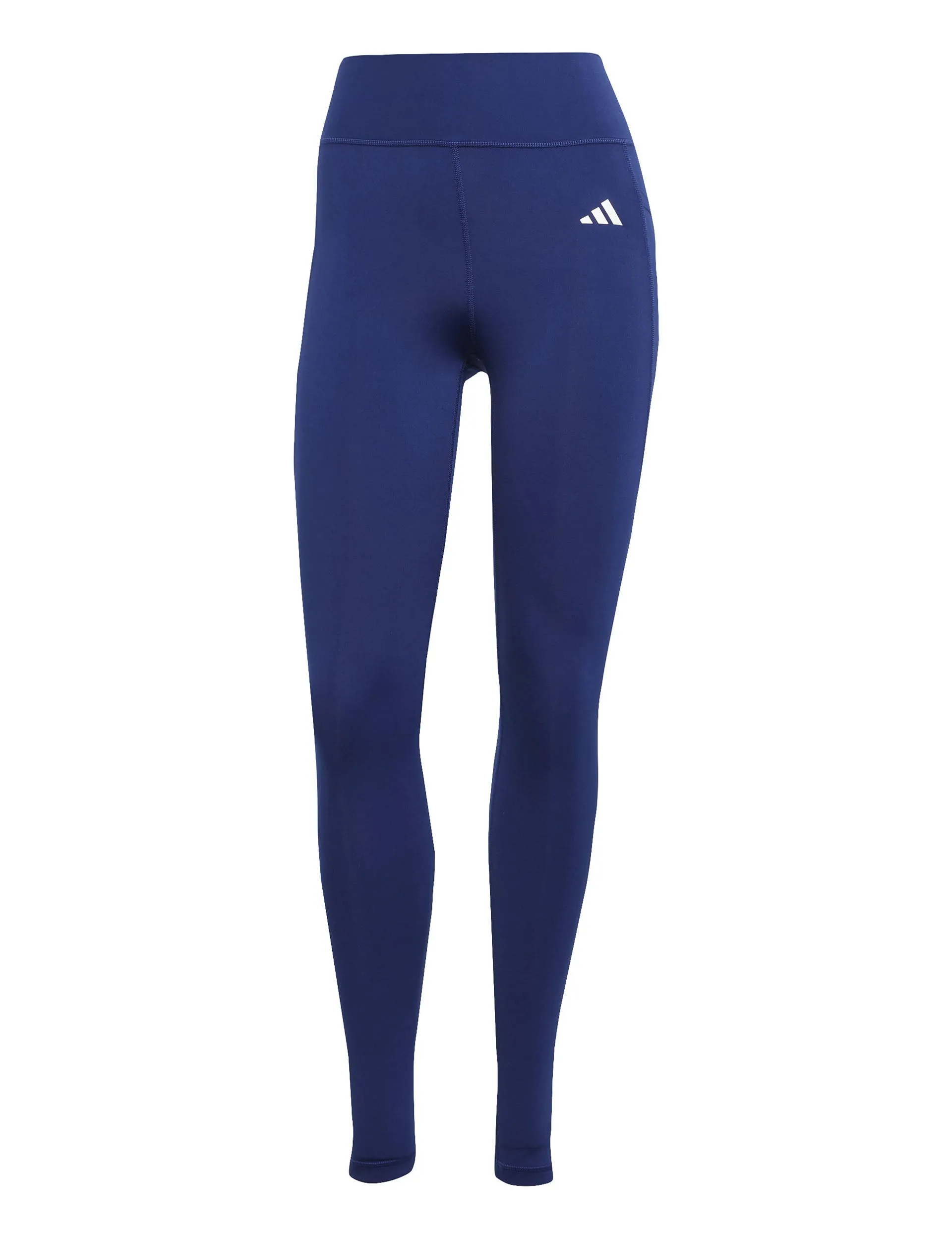 Optime Essentials Stash Pocket Full-Length Leggings - Dark Blue/White